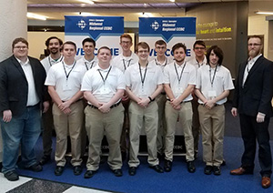 cyber warriors regionals group photo of Indiana Tech's cyber defense team, the Cyber Warriors